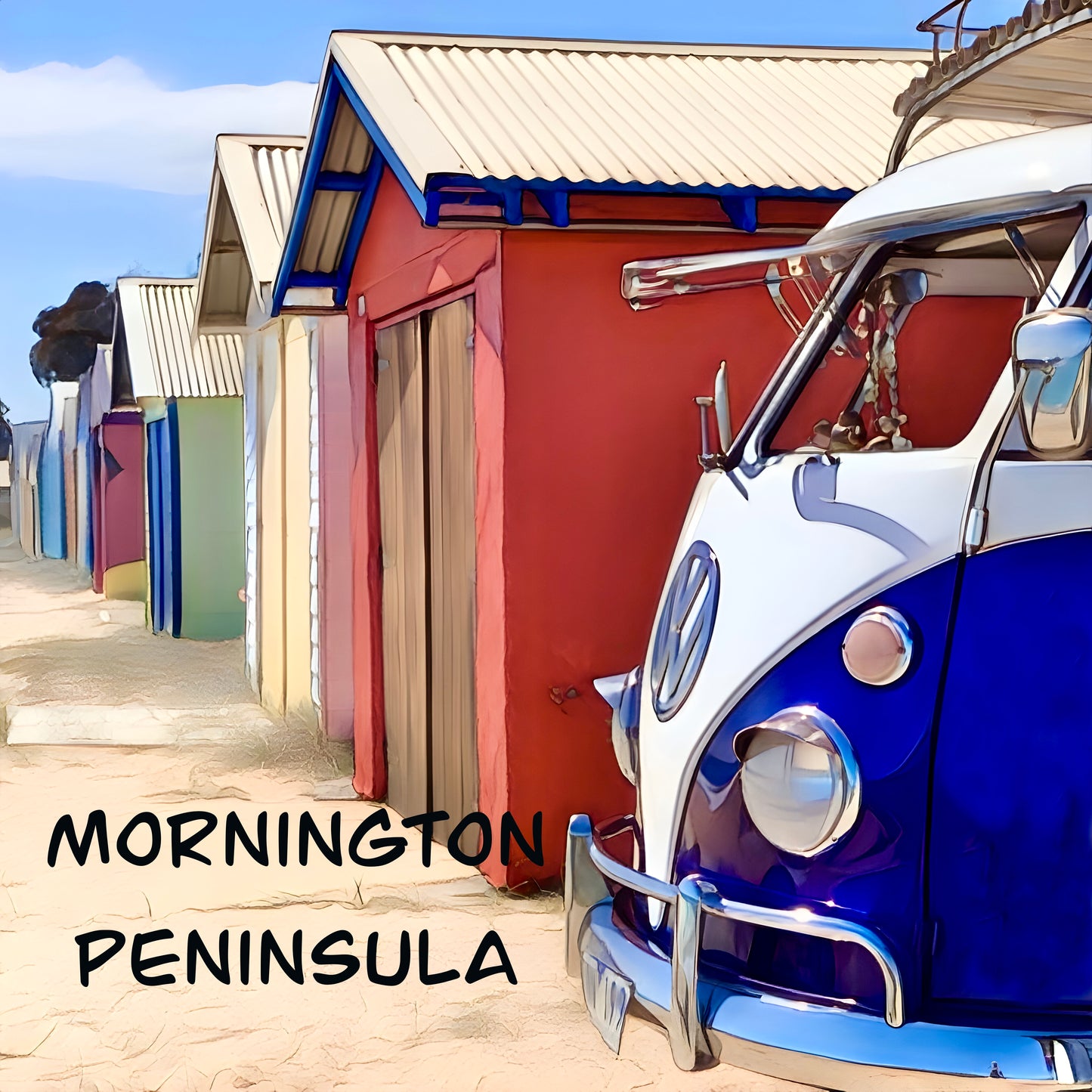 Fridge Magnet - Mornington Peninsula - boatsheds
