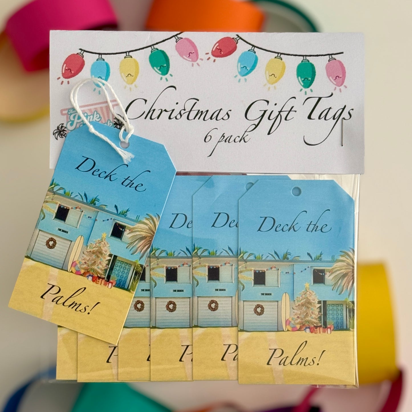 Christmas Gift tags -6 pack - 6 x Deck the Palms