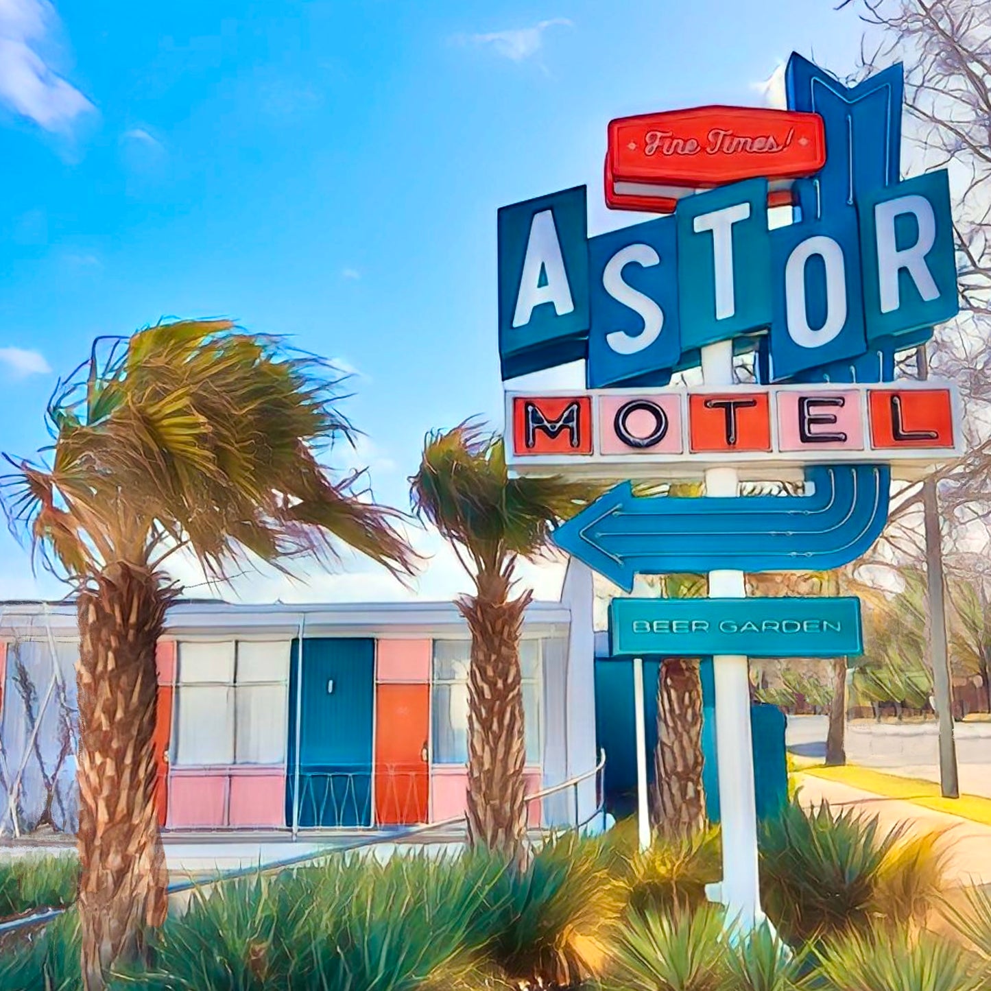 Astor retro vintage motel Australia fridge magnet