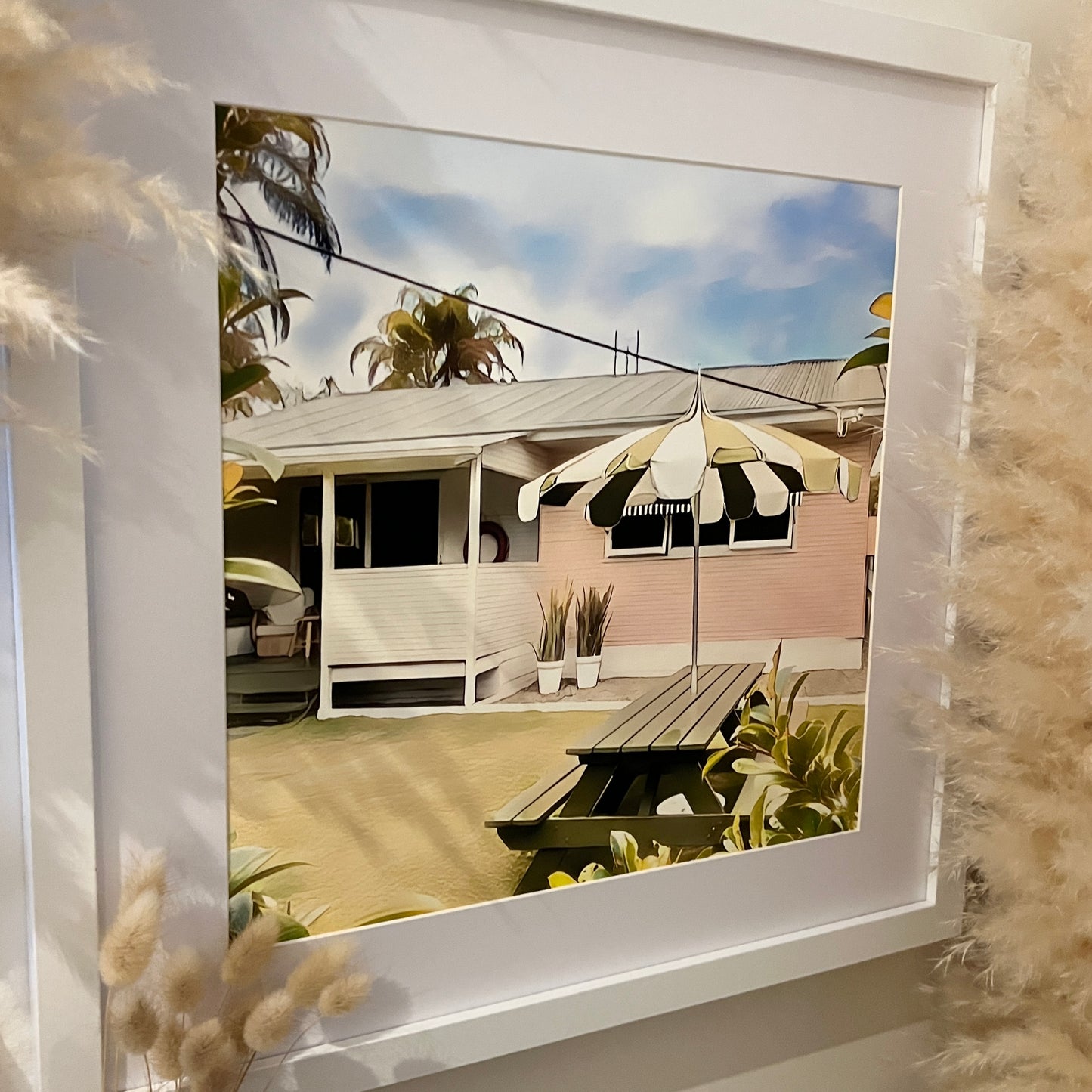 Pastel pink shack - Print