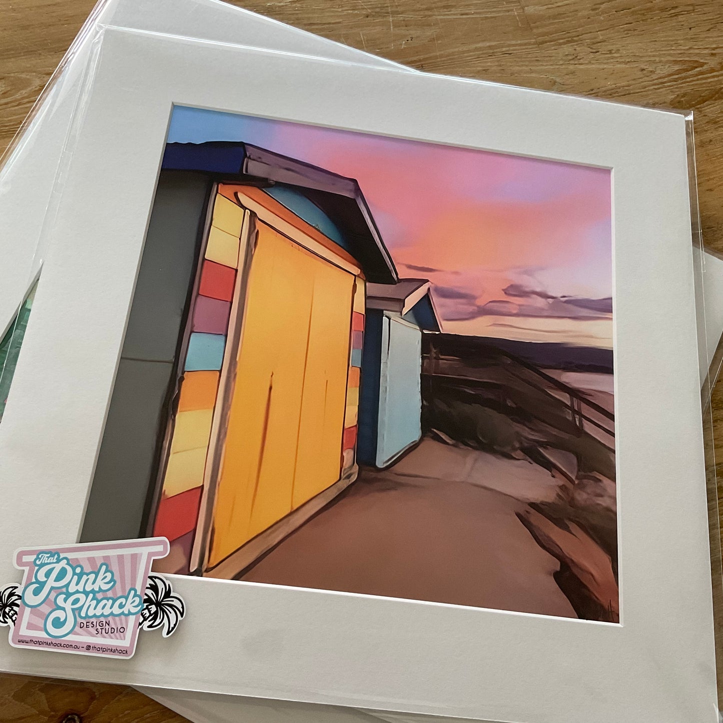 Pastel Safety Beach skies - Print