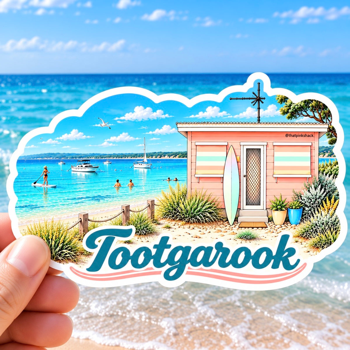 Tootgarook - Beach Shack - Sticker