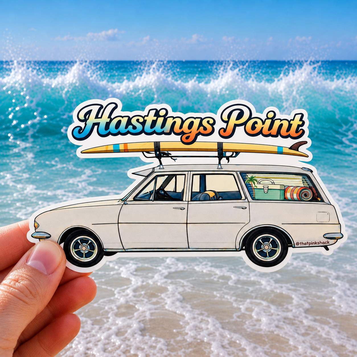 Hastings Point , Surf Wagon - Sticker