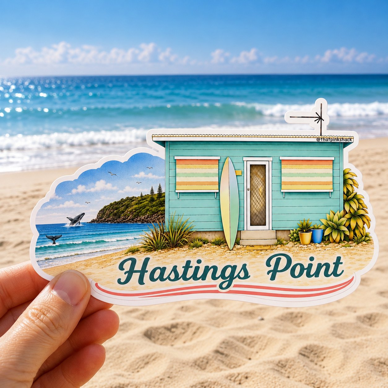 Hastings Point Beach Shack - Sticker
