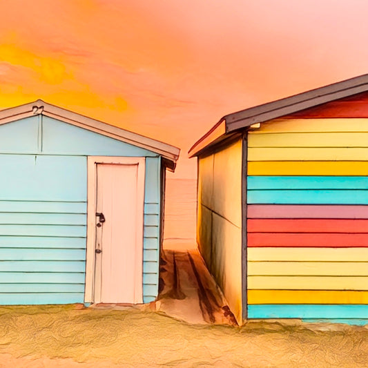Sunset at the Boatshed - Print
