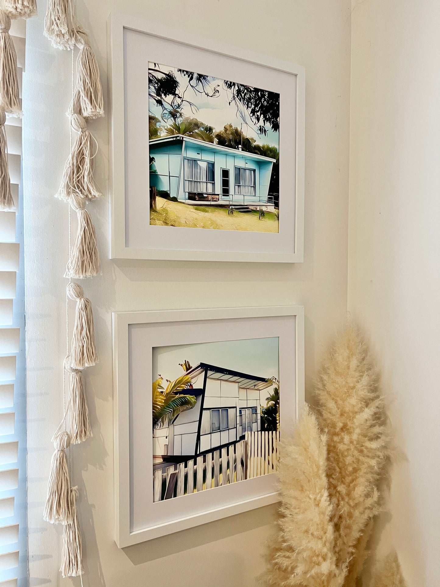 Vintage shacks print framed