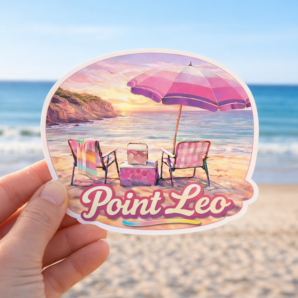 Point Leo Beach (Pink) - Sticker