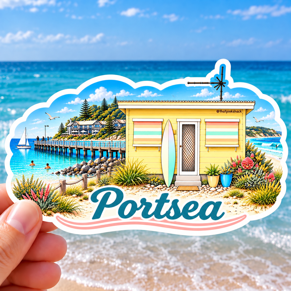Portsea - Beach Shack - Sticker