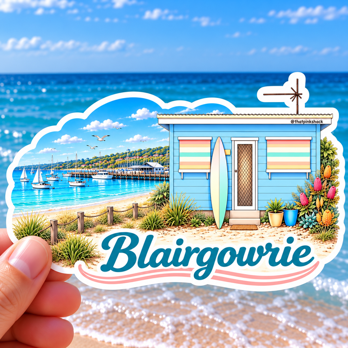 Blairgowrie - Beach Shack - Sticker
