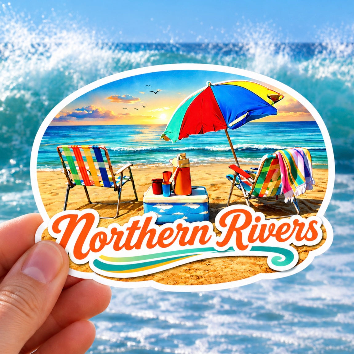 Northern Rivers, Beach - Sticker