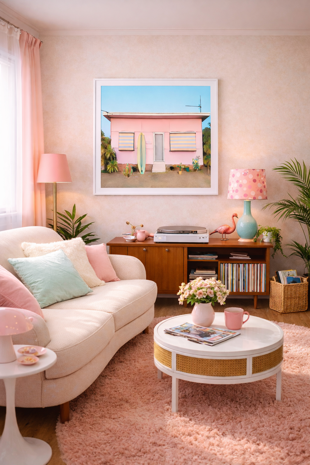 Pink Surf Shack - Print