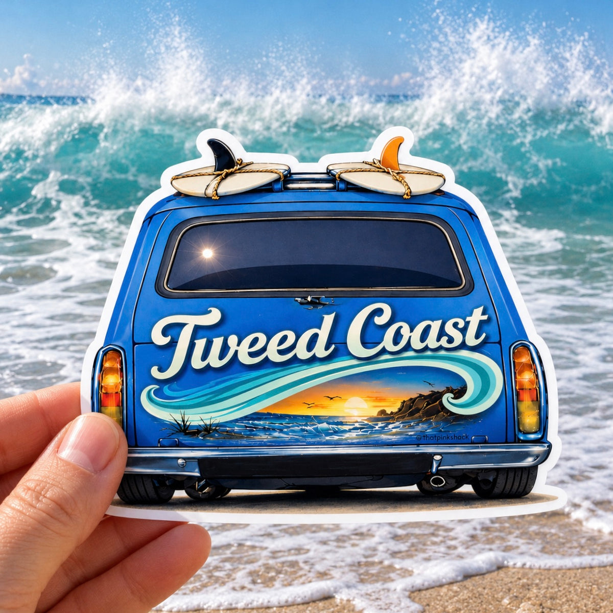 Tweed Coast, Blue Panel Van - Sticker