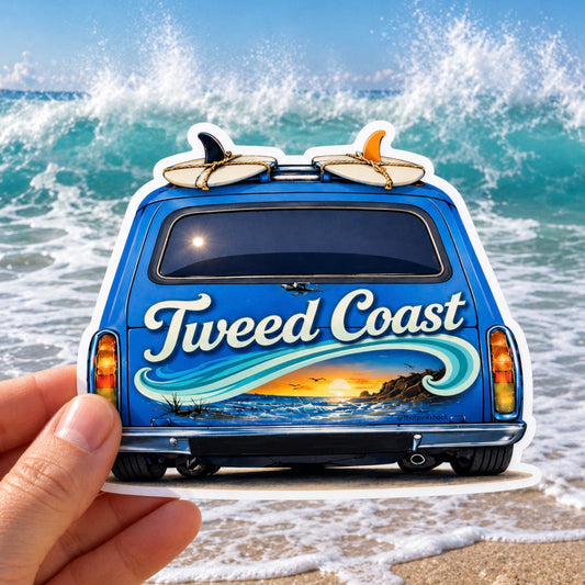 Tweed Coast, Blue Panel Van - Sticker