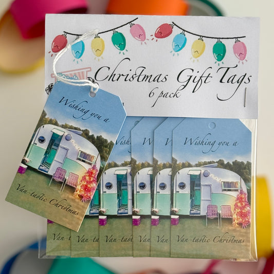 Christmas Gift tags -6 pack - Wishing you a Van-tastic Christmas