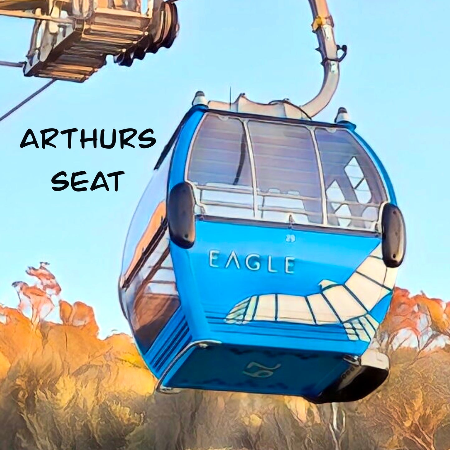A fridge magnet with Arthur’s seat eagle gondola overlooking the Mornington peninsula 