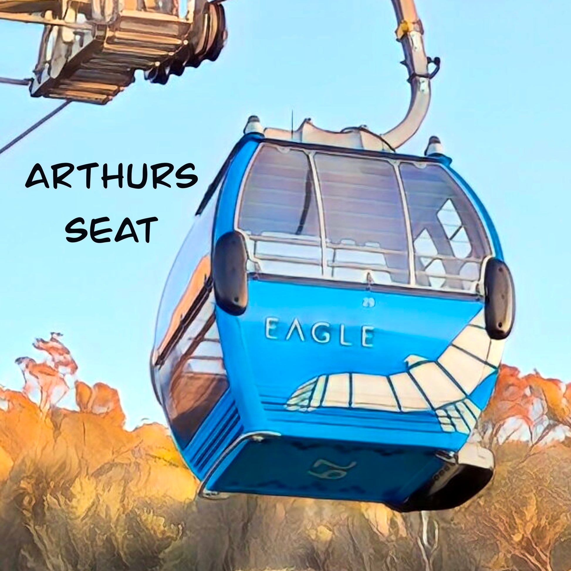 A fridge magnet with Arthur’s seat eagle gondola overlooking the Mornington peninsula 