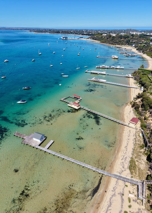 Boats & Jetties, Sorrento - Print
