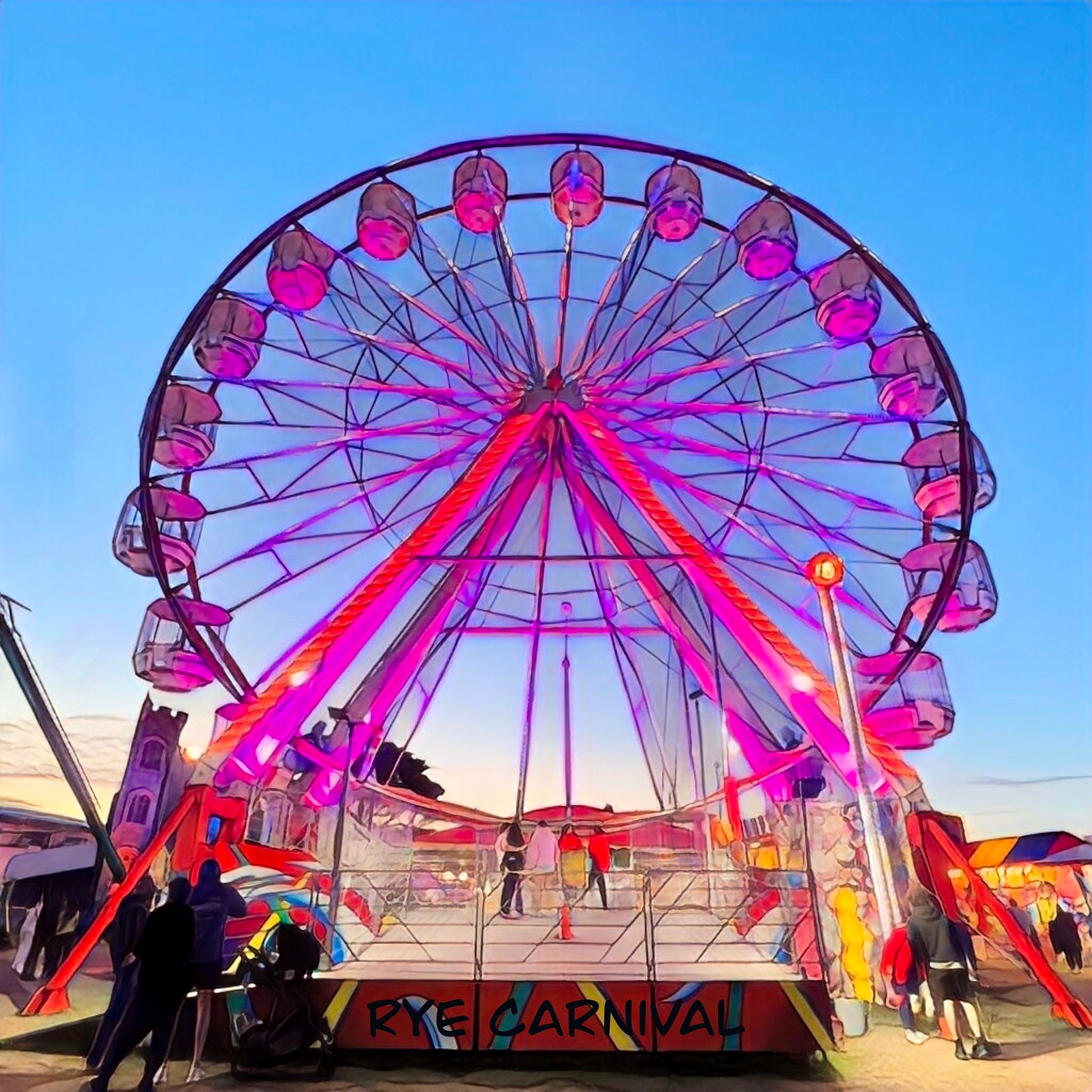 A fridge magnet of the Ferris wheel at rye carnival on the mornington peninsula 