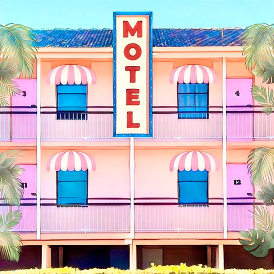 The_pink_motel retro vintage Australia _print