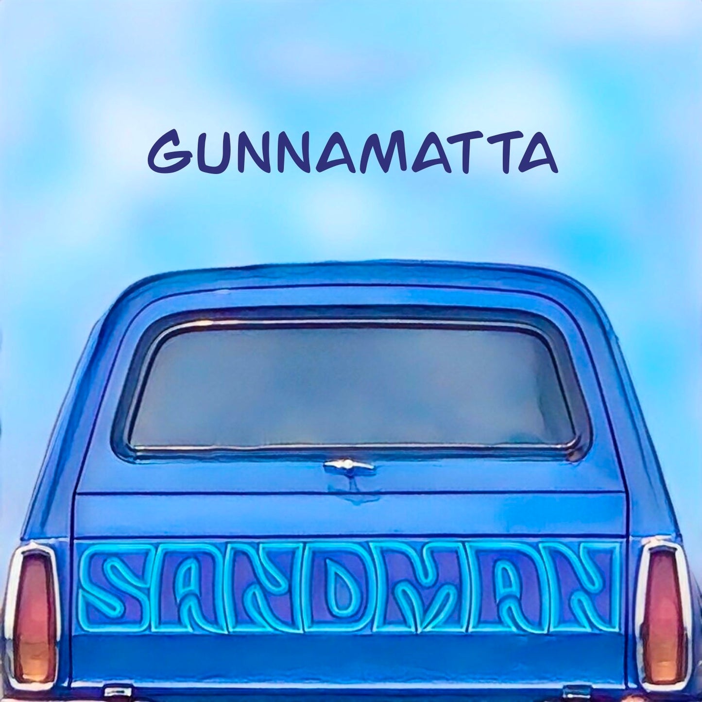 Blue Holden sandman panelvan gunnamatta surf beach fridge magnet 